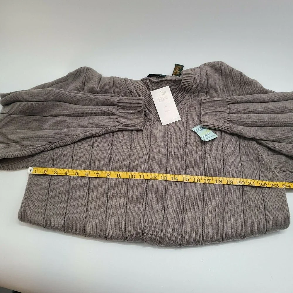 Men's Izod Club‎  Authentic Golf Sportswear Taupe Pullover Sweater Size XL